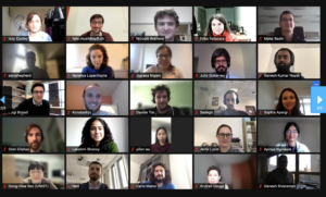 A screenshot from Zoom showing some of the workshop participants (2/3)