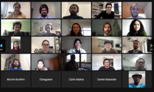 A screenshot from Zoom showing some of the workshop participants (3/3)